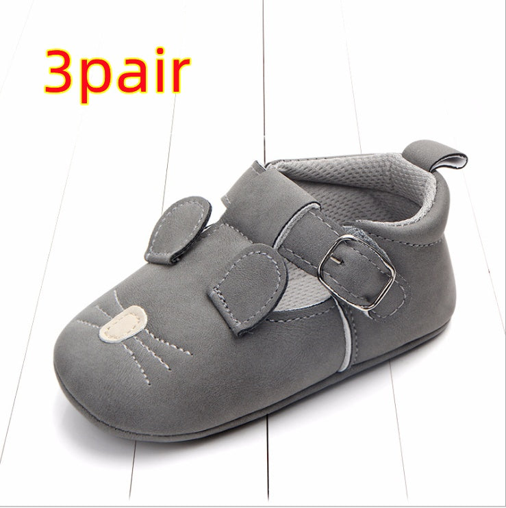 Spring and autumn cartoon animal baby shoes matte leather non-slip soft bottom baby shoes wholesale 0884 CJ