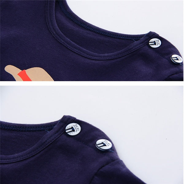 Cartoon Clothing Baby Boy Summer Clothes T-shirt Baby Girl Casual Clothing Sets CJ