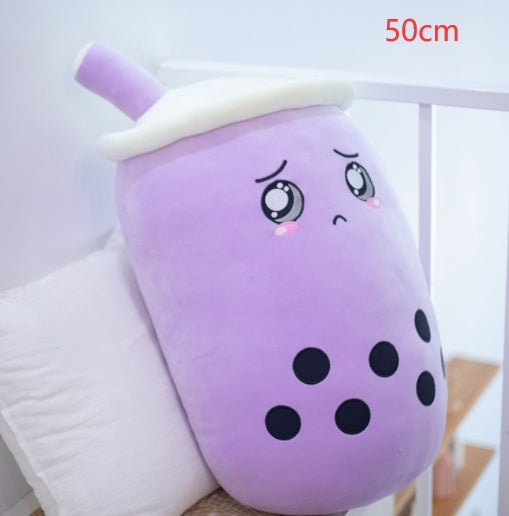 Cute Fruit Drink Plush Stuffed Soft Strawberry Milk Tea Plush Boba Tea Cup Toy Bubble Tea Pillow Cushion Kids Gift CJ