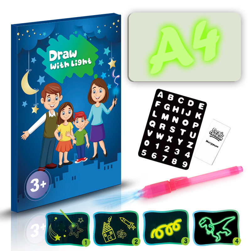Educational Toy Drawing Pad 3D Magic 8 Light Effects Puzzle Board Sketchpad Shopifynow
