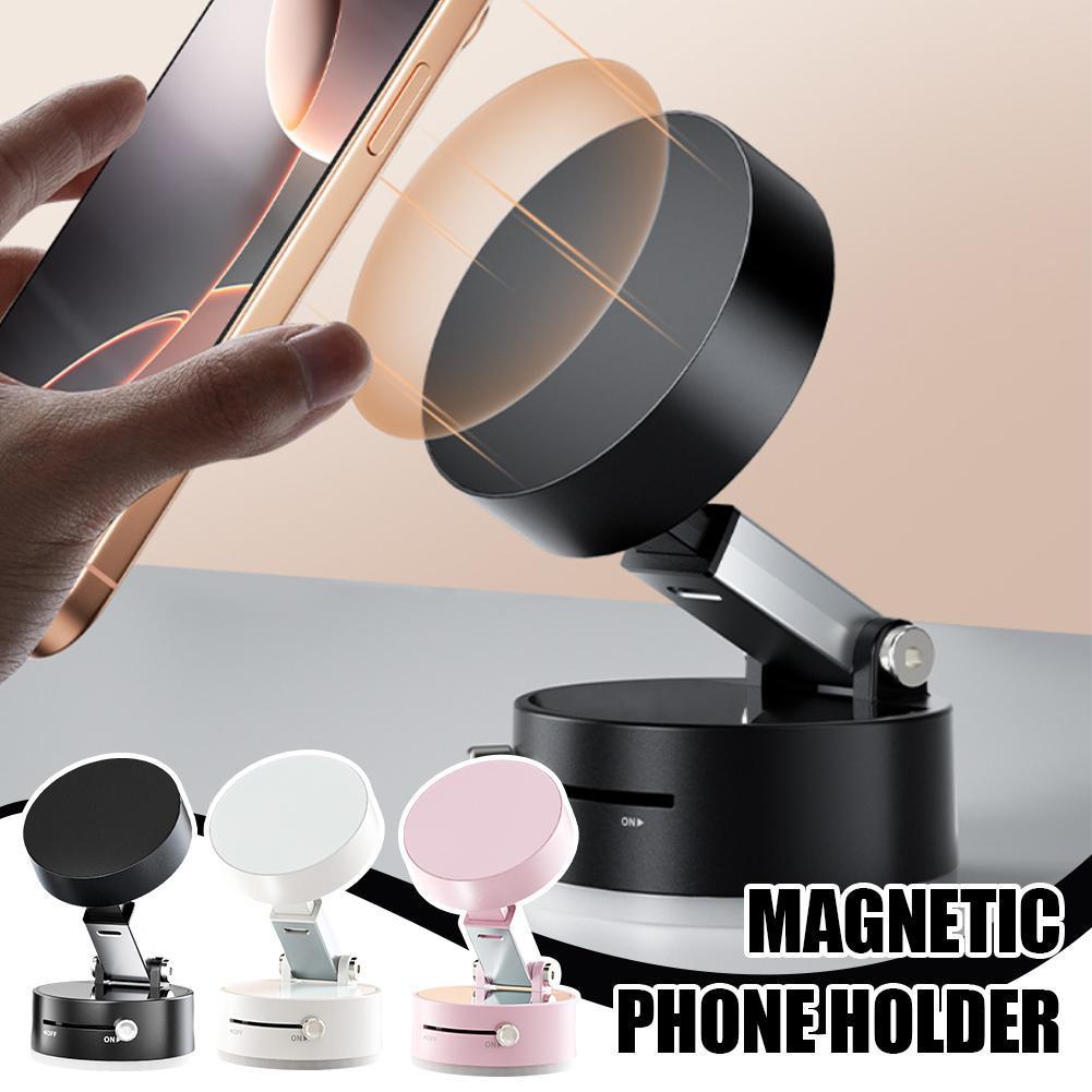 Foldable Magnetic Vacuum Car Phone Holder Foldable Suction Cup With Suction Cup Hands-Free Navigation For Smart Phone Shopifynow