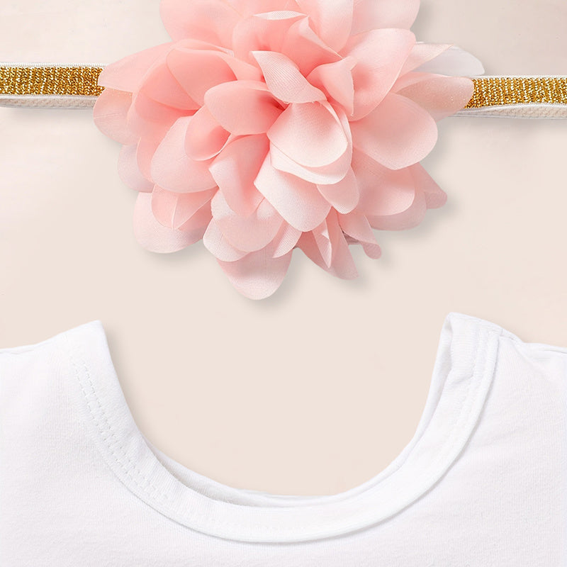 Newborn Baby Girl Outfits Infant Letter Print Romper Tutu Skirt Headband Coming Home Clothes Set Shopifynow