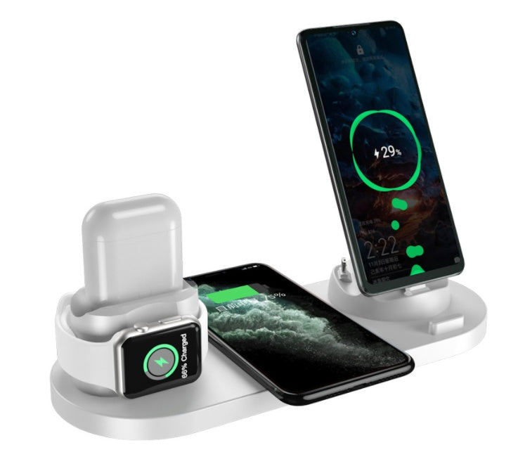 Wireless Charger For IPhone Fast Charger For Phone Fast Charging Pad For Phone Watch 6 In 1 Charging Dock Station New Shop Deals