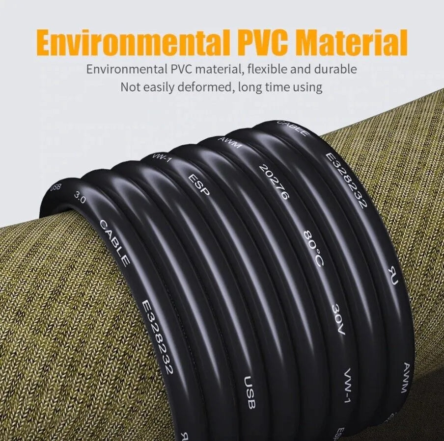 USB 3.0 A Male To A Male Cable Data Transfer Super Speed Power Charger Metal 6FT