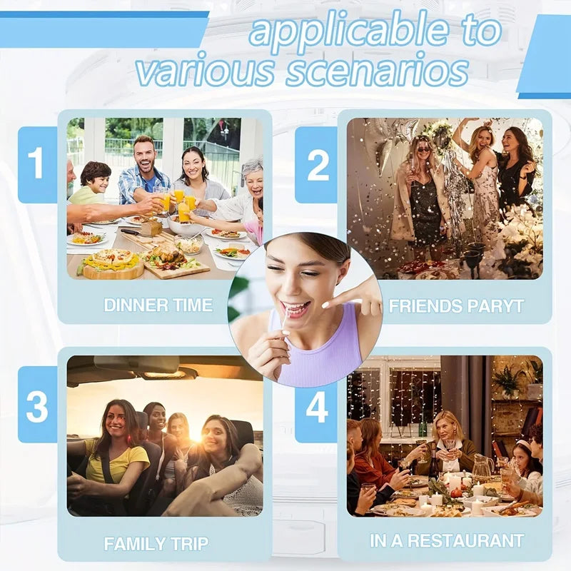 Custom Logo Dental Floss Picks  - Individually Wrapped, Mint Flavored, Disposable Flossers for Travel, Bulk Wholesale ( Shopifynow