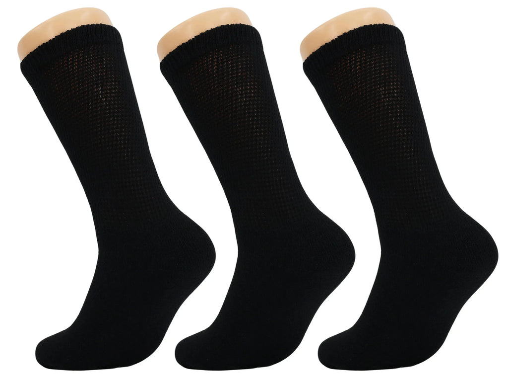 Diabetic Crew Socks with Non Binding Top Loose Fitting Diabetic Socks 6 Pairs Shopifynow