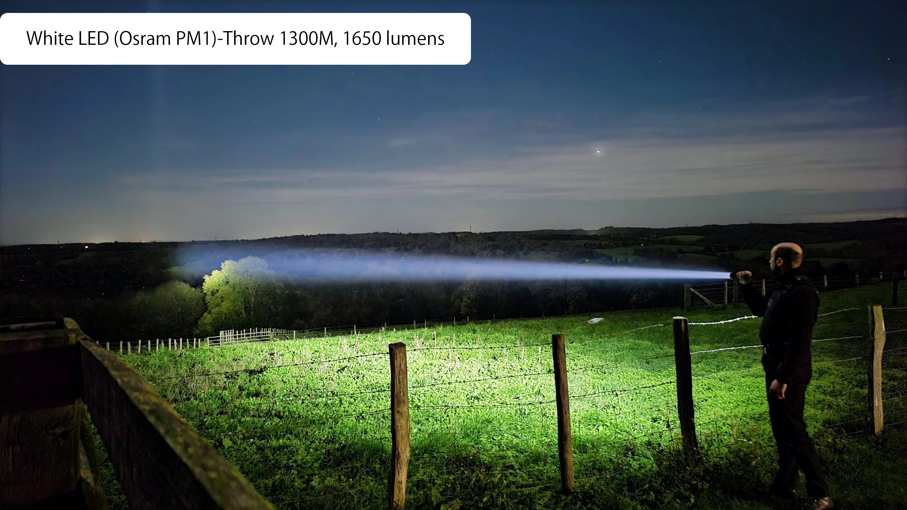 ACEBEAM L19 2.0 Hunting Flashlight 2200 Lumens 1184 Yards Long-Rang Rechargeable Flashlight for Night Hunting - Shopifynow