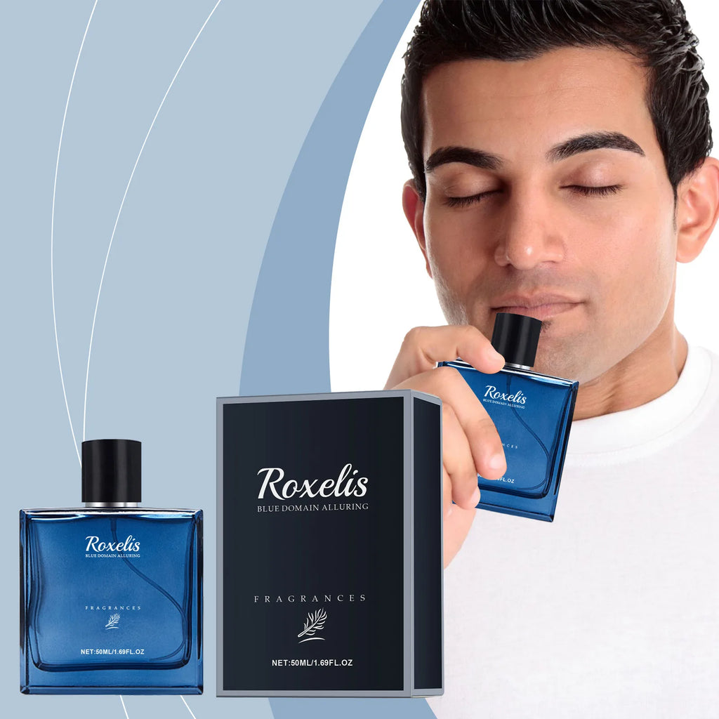 Roxelis 50ml Charmig Cologne Perfume Spray Men's Blue Domain Fragrance Lasting Scent Pheromone Flirting Romantic Dating Perfume Shopifynow
