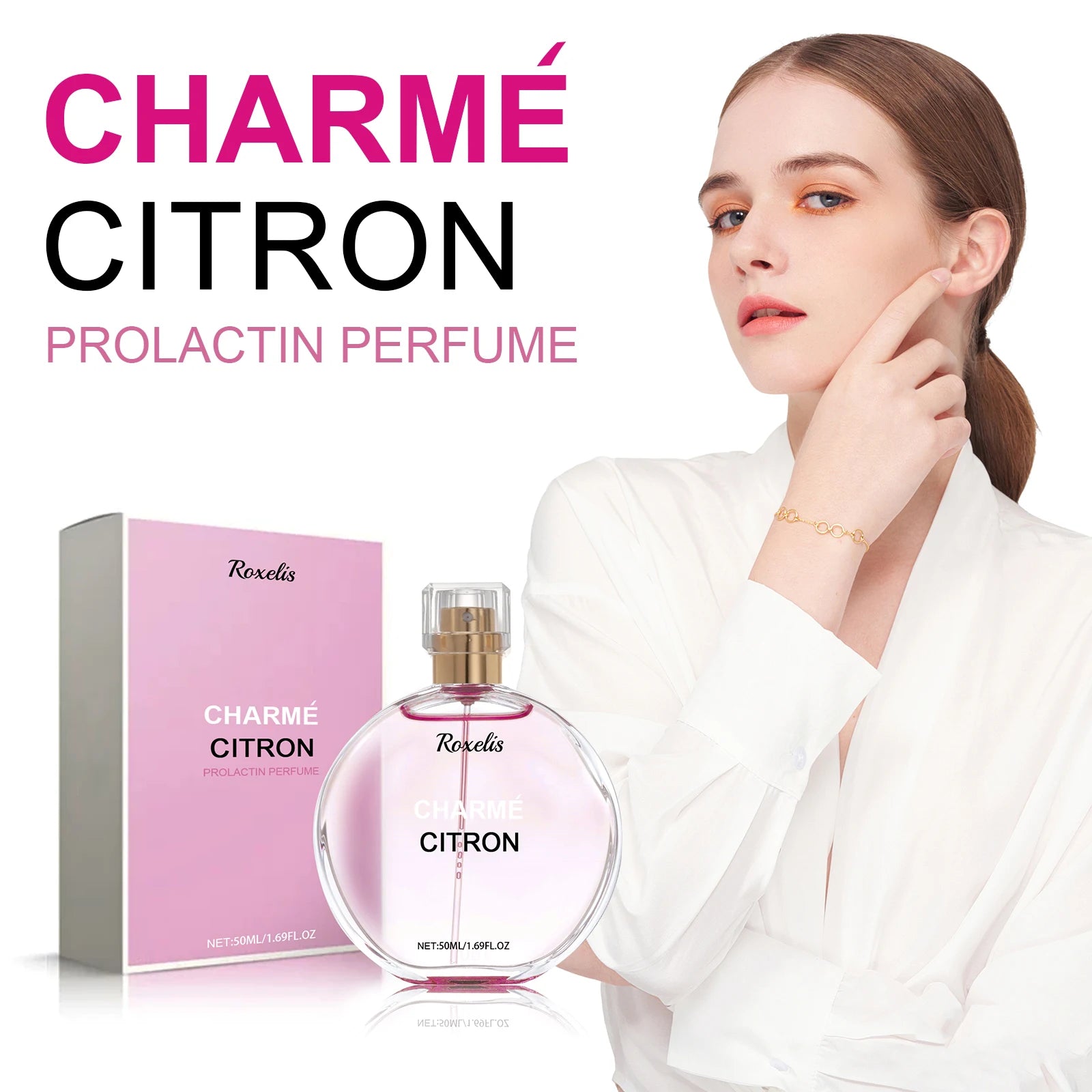 Roxelis Women's Charm Perfume Fresh Fragrance Long Lasting Mild Non Pungent Elegant Women Date Small Perfume Rose Extract Shopifynow