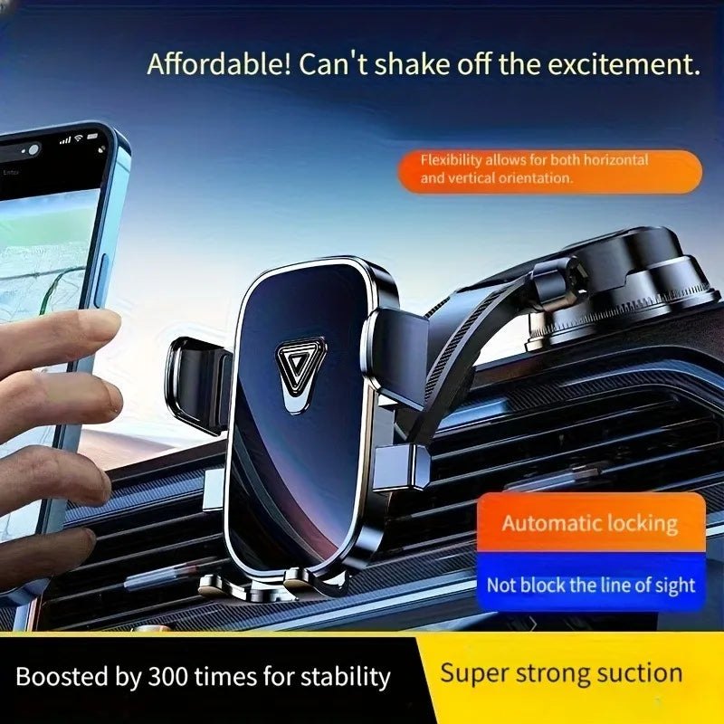 Car Phone Holder – Nano Flexible Silicone, 360° Rotation, Doesn't Block Screen, Compatible with iPhone Series for iPhone 17 Shopifynow