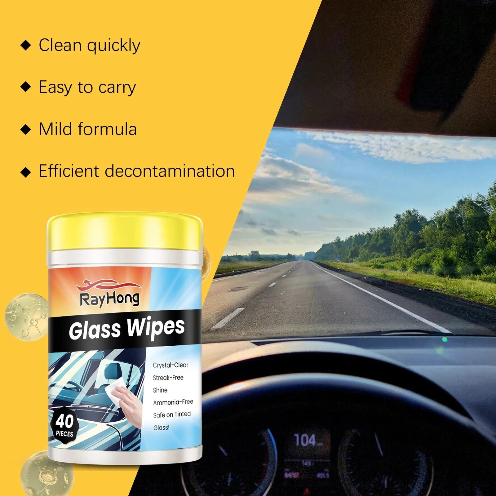 Rayhong Car Windshield Cleaner Wipes Glass Window Cleaning Dirts Restoring Anti-fouling Clear Visiron Vehicle Glass Cleaner Shopifynow