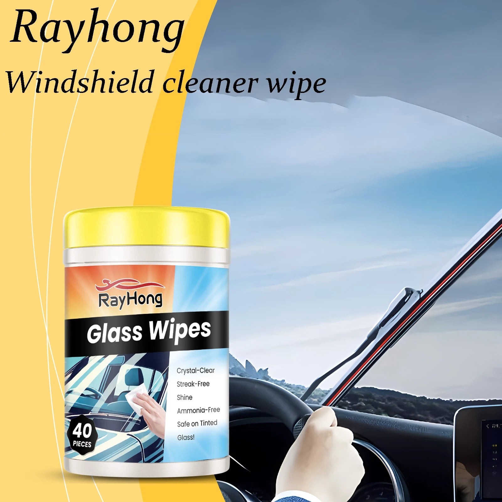 Rayhong Car Windshield Cleaner Wipes Glass Window Cleaning Dirts Restoring Anti-fouling Clear Visiron Vehicle Glass Cleaner
