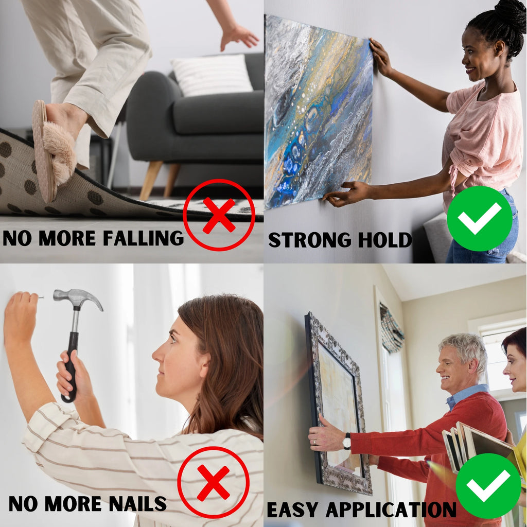 Double Sided Mounting Tape Heavy Duty Nano Two Sided Adhesive Strip for Wall Hanging - 10 Feet Shopifynow