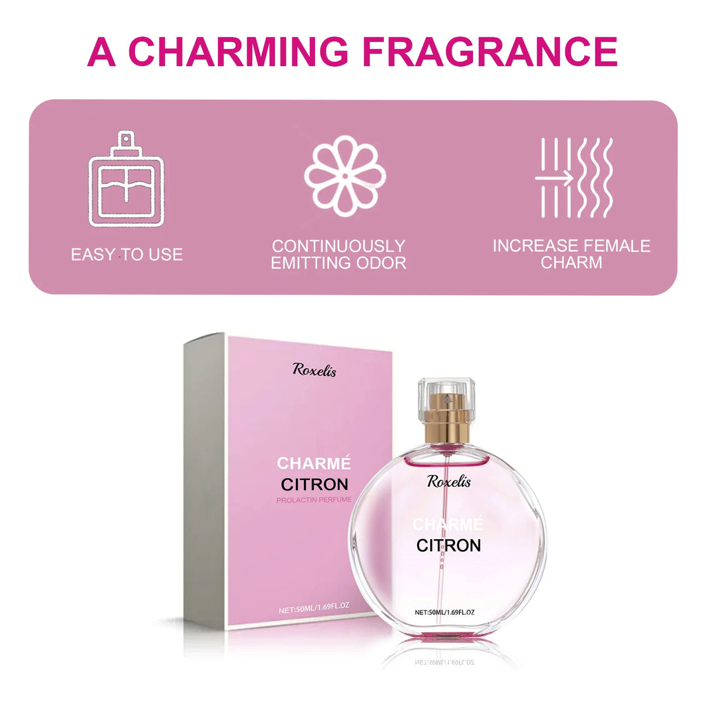 Roxelis Women's Charm Perfume Fresh Fragrance Long Lasting Mild Non Pungent Elegant Women Date Small Perfume Rose Extract Shopifynow