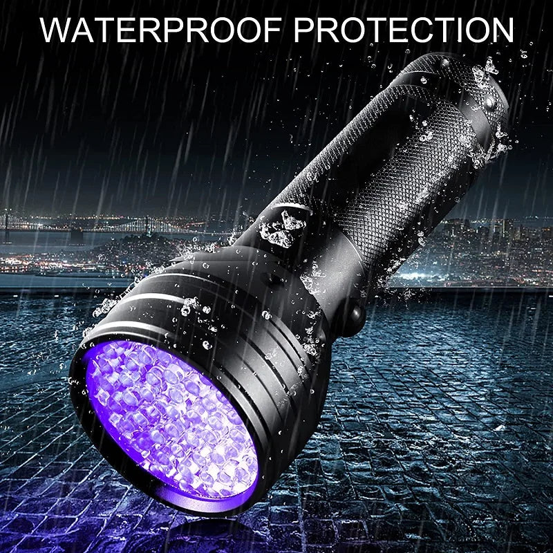 395nm UV Flashlight Black Light Waterproof 51 LED Flashlight Set with AA Battery for Home & Hotel Inspection Pet Urine Detector Shopifynow