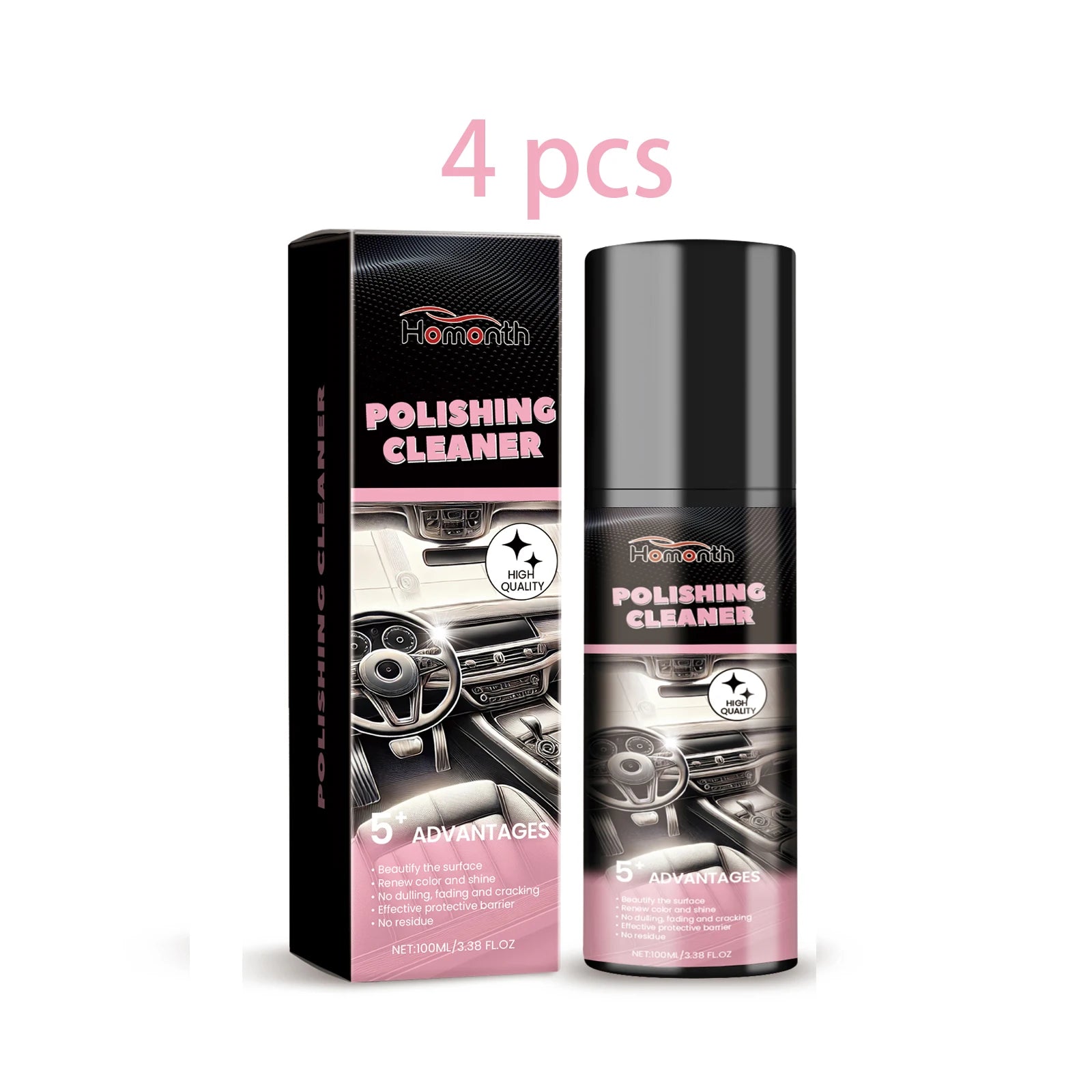 Homonth Car Interior Care Cleaning Agent Restoring Gloss Back To Black Color Fading Protective Maintain Interior Detailing Agent Shopifynow