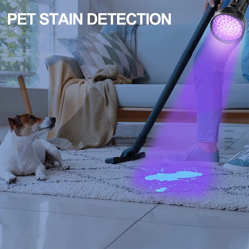 395nm UV Flashlight Black Light Waterproof 51 LED Flashlight Set with AA Battery for Home & Hotel Inspection Pet Urine Detector Shopifynow