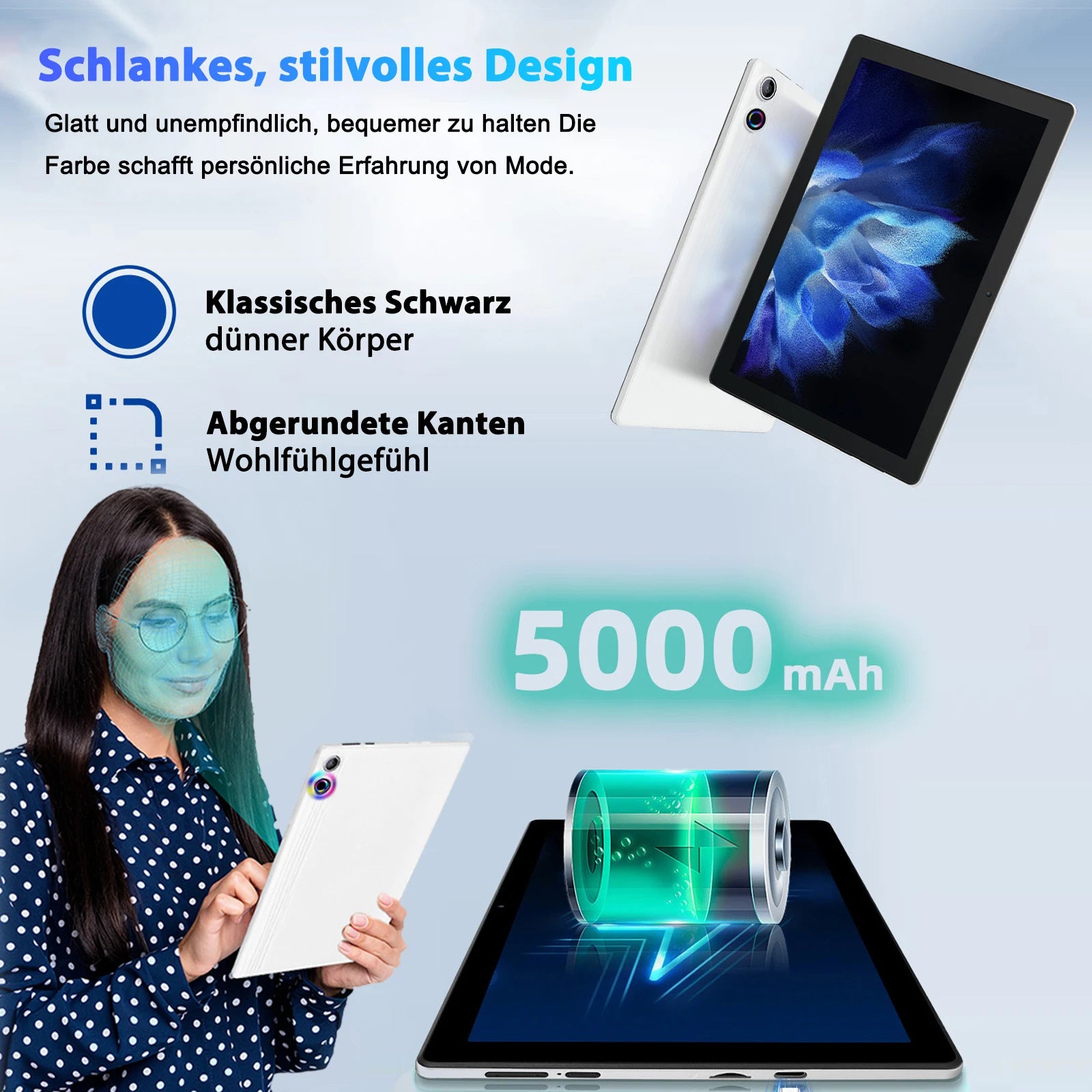 10 Inch Tablet Android 14 A523 Octa Core 12GB RAM 64GB ROM(TF 1TB) 5000mAh Face Unlocked Dual Carmera Keyboard Mouse Set PC Pad Shopifynow