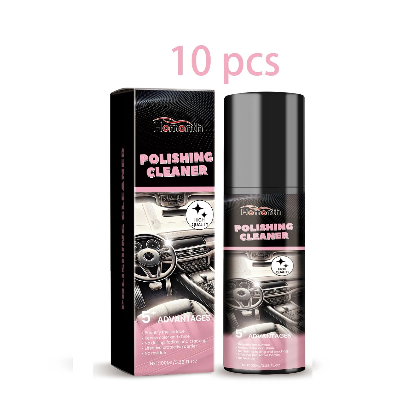 Homonth Car Interior Care Cleaning Agent Restoring Gloss Back To Black Color Fading Protective Maintain Interior Detailing Agent Shopifynow