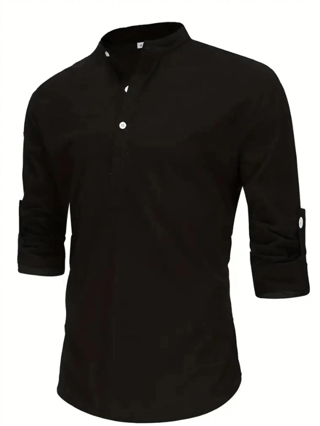 Men's Cotton Linen Henley T-Shirts Long Sleeve Hippie Casual Beach T-Shirts Shopifynow