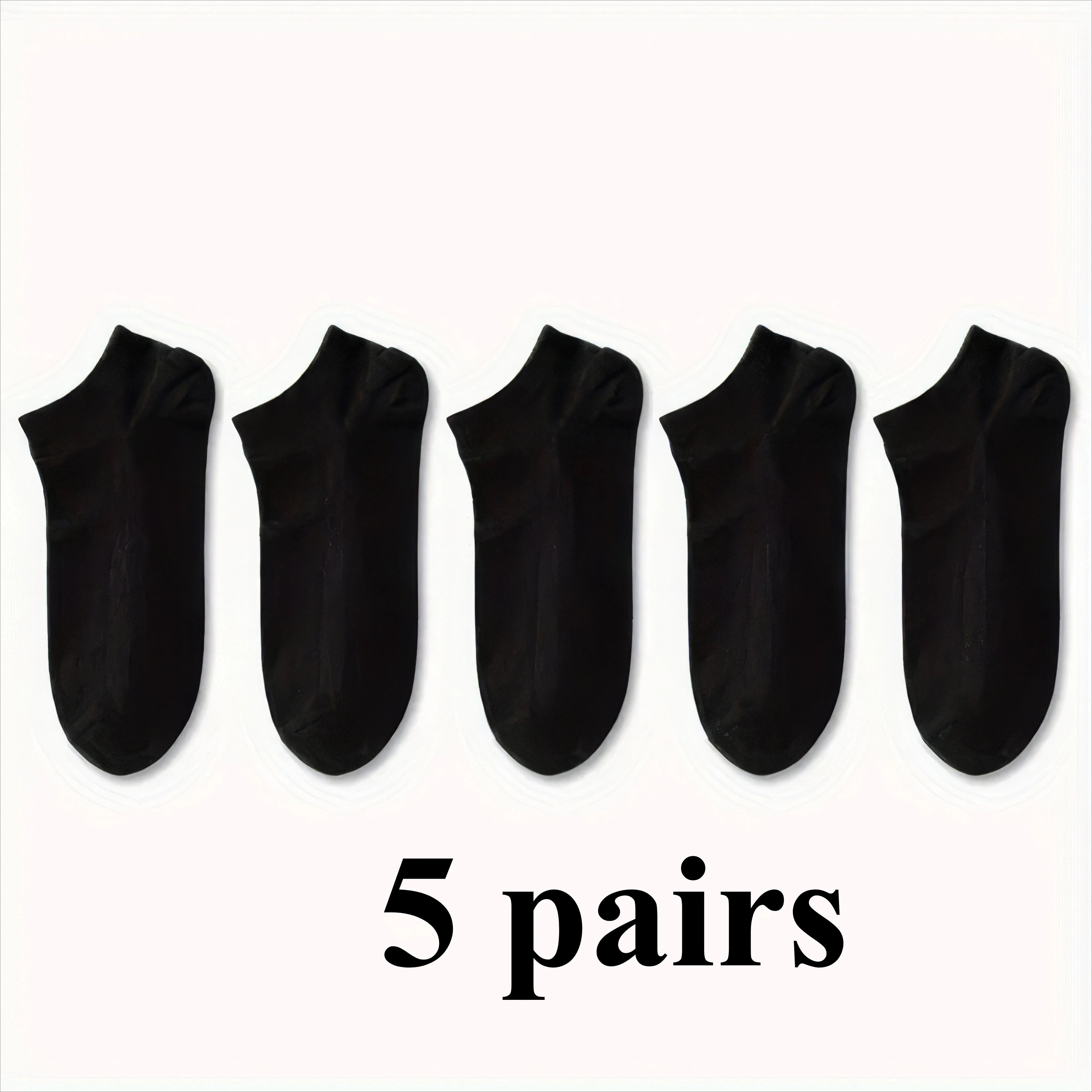 5 Pairs of Classic Black, White, and Gray Socks, High Elasticity and Comfort, Suitable for Sports and Daily Wear Shopifynow
