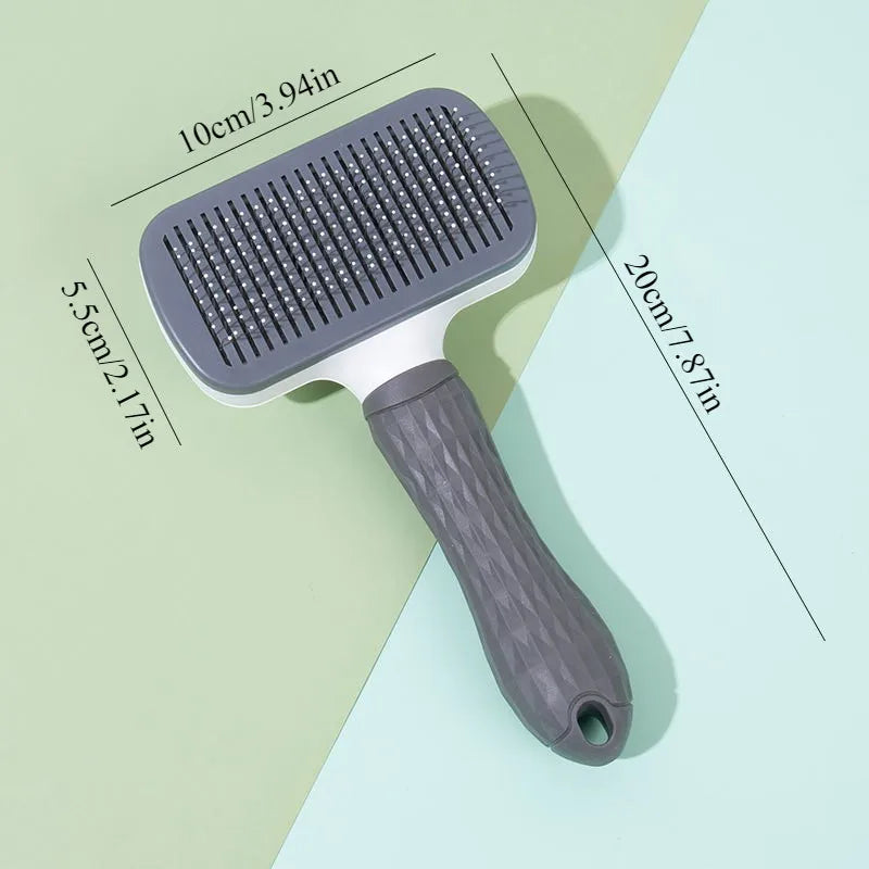 2-in-1 Pet Grooming Brush - Massaging Deshedder with Easy Cleanup Shopifynow