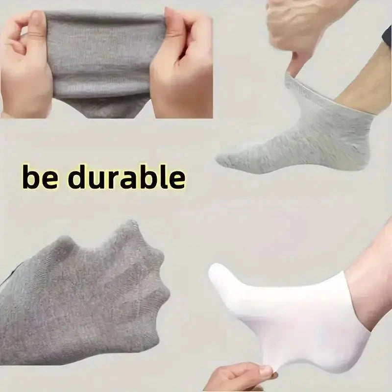 15 Pairs of Black, White, and Gray Solid-colored Sports Socks, Lightweight and Breathable, Fitness and Sports Accessories Shopifynow