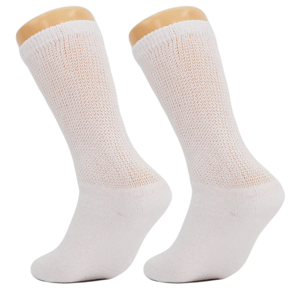 Diabetic Crew Socks with Non Binding Top Loose Fitting Diabetic Socks 6 Pairs Shopifynow