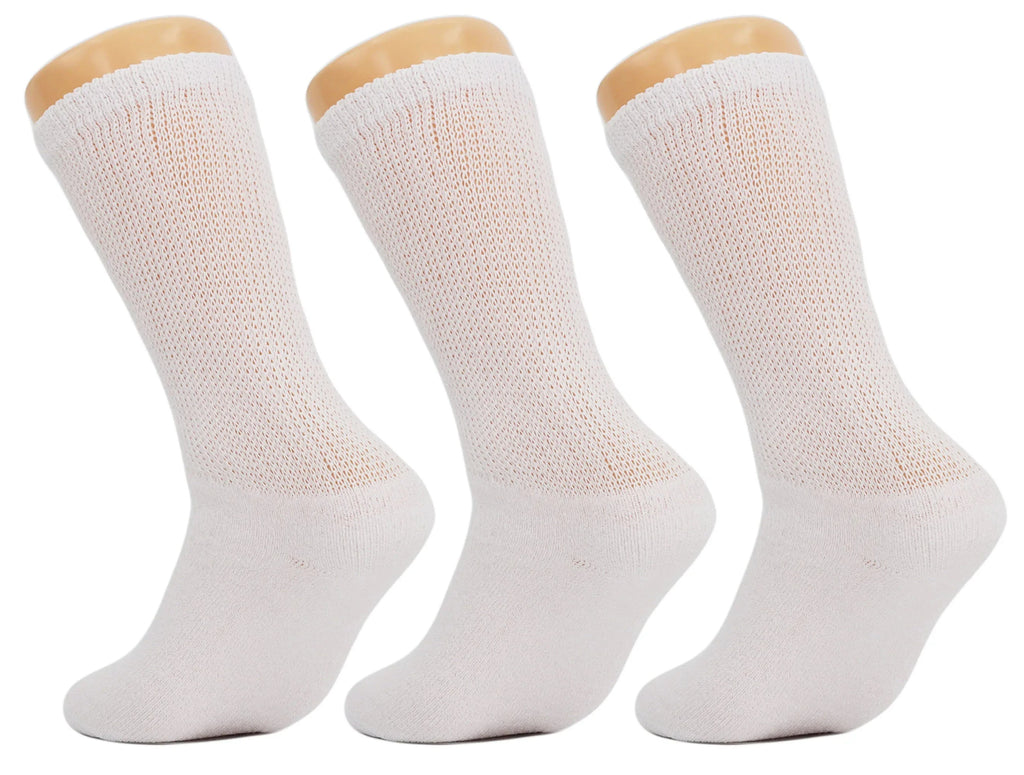Diabetic Crew Socks with Non Binding Top Loose Fitting Diabetic Socks 6 Pairs Shopifynow