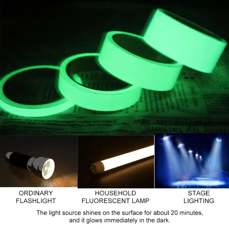 Dark Green Glow Safety Tape Shopifynow