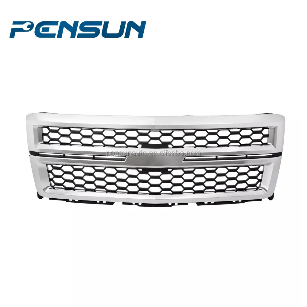 High Quality ABS Material Front Bumper Upper Grille for 2014-2015 for Chevrolet Silverado 1500 Front Bumper Grill Chrome Grille - Shopifynow