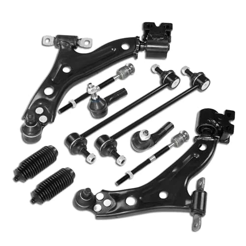 Frenzybro 10pcs Front Lower Control Arm with Ball Joints Sway Bar Links Tie Rod Ends and Boots for Chevrolet Spark 2016-2022 FWD - Shopifynow