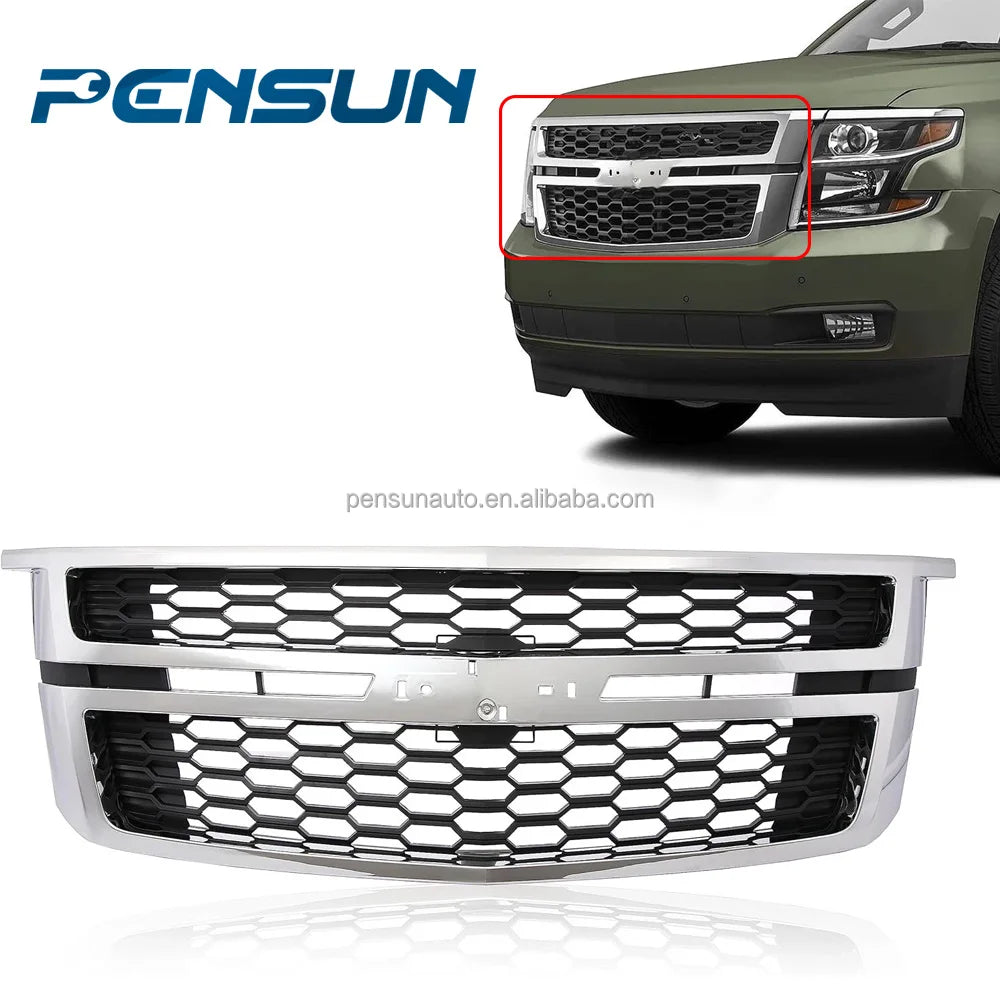 Factory Direct Sales Car Bumper Front Grille Assembly Grille Grill Chrome Trim for 2015-2020 Chevrolet Tahoe Suburban - Shopifynow