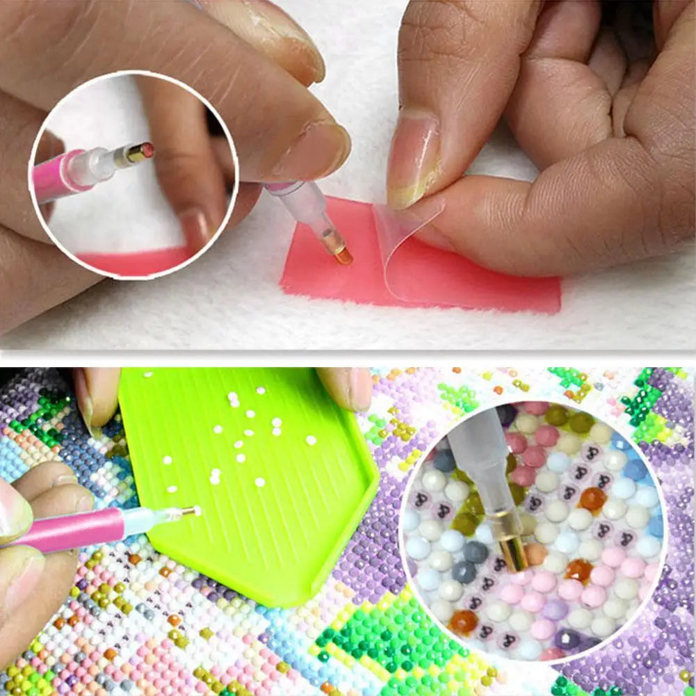 DIY Diamond Painting Accessories Rhinestone Cross Stitch 5D Embroidery Pen Painting Tools Set Mosaic Glue Pen Kit Tweezers - Shopifynow