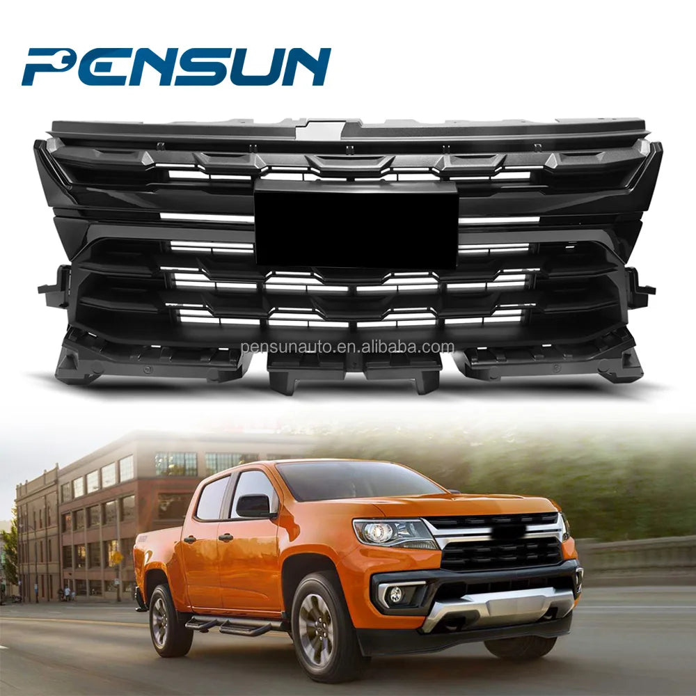 Factory Direct Sales Gloss Black Front Upper Grille Assembly Front Bumper Grille Grill Chrome 16-18 for Chevrolet Silverado 1500 - Shopifynow