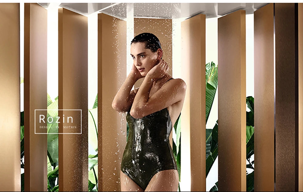 Black Digital Display Thermostatic Shower Faucet Bathroom Thermostatic 4 ways Rainfall Shower Mixer Tap,Shelf and Bidet Faucets - Shopifynow