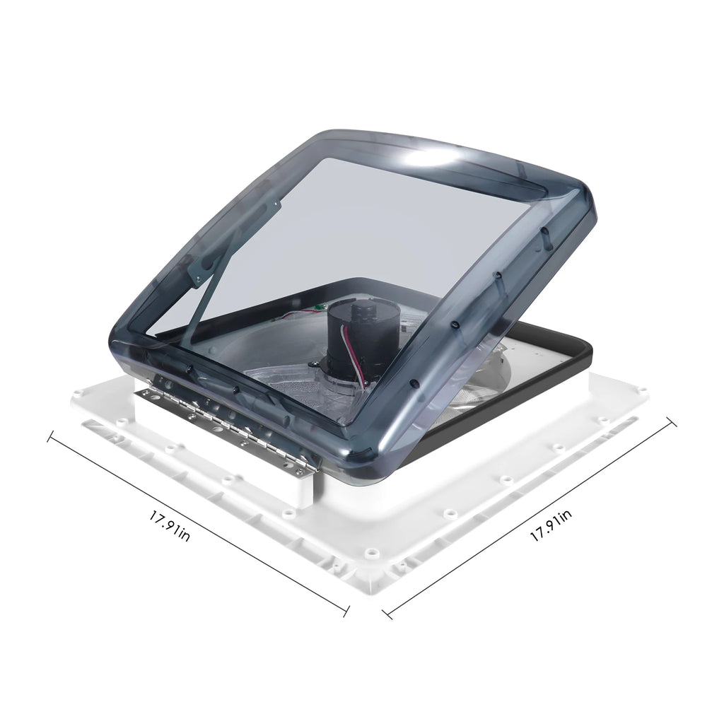 3 Speed 40x40cm Caravan RV Roof Skylight Motorhomes Vents with Rain Sensor 12V High Air Volume Electric RV Roof Vents Fan Shopifynow