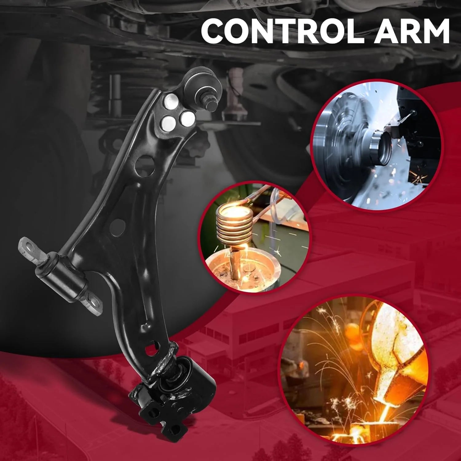 Frenzybro 10pcs Front Lower Control Arm with Ball Joints Sway Bar Links Tie Rod Ends and Boots for Chevrolet Spark 2016-2022 FWD - Shopifynow