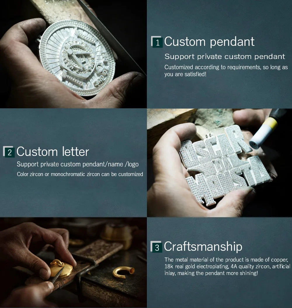 CUC 8mm Iced Out CZ Rope Chain Gold Color Iced Out Zirconia Men Hip Hop Necklace Link Fashion Punk Rapper Jewelry