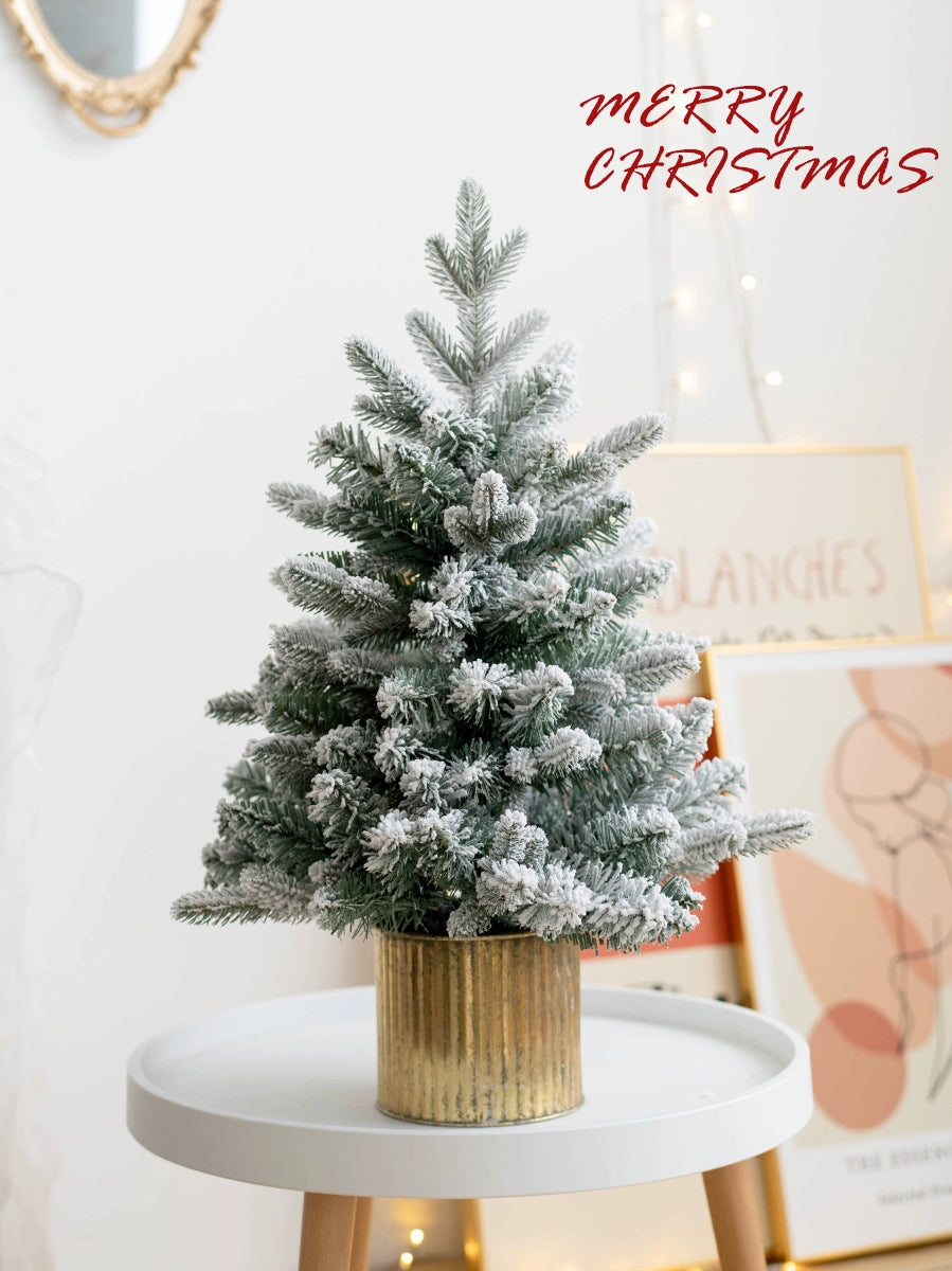Hromeo Desktop Small Christmas Tree Home Decoration Christmas Atmosphere Photo Props Christmas Decorations Snow Tree Shopifynow