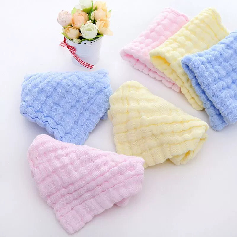 Baby Pure Cotton Gauze Towel Saliva Towel Baby Washing Face Small Square Towel Newborn Baby Child Dedicated Product Soft Bath Towel Shopifynow