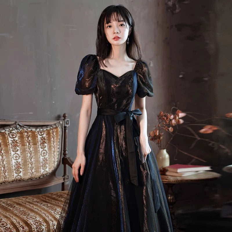 Black Evening Dress for Women Banquet Temperament Accessible Luxury Host Dress Classy Niche Style Birthday Adult Ceremony Slim Looking Summer Shopifynow