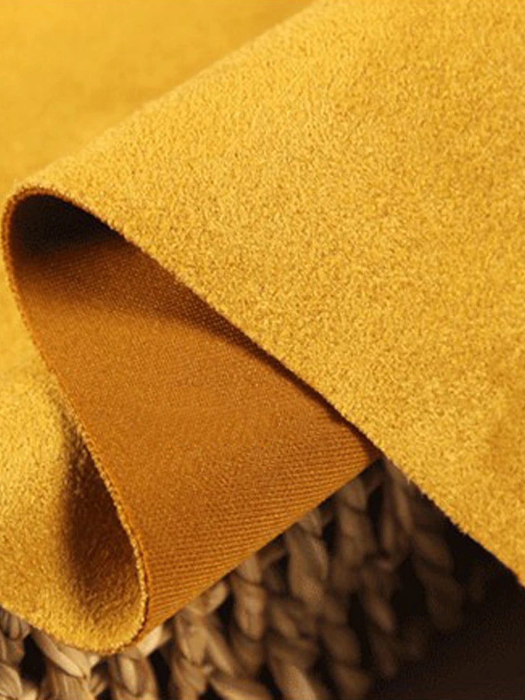 Ginger Air Layer Suede Fabric Pure Color Trench Coat Dress Suede Fabric Sofa Cover Special Fabric Shopifynow