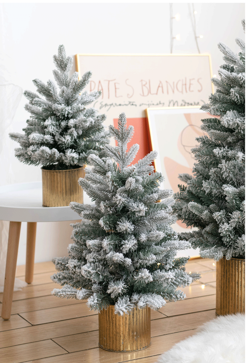 Hromeo Desktop Small Christmas Tree Home Decoration Christmas Atmosphere Photo Props Christmas Decorations Snow Tree Shopifynow