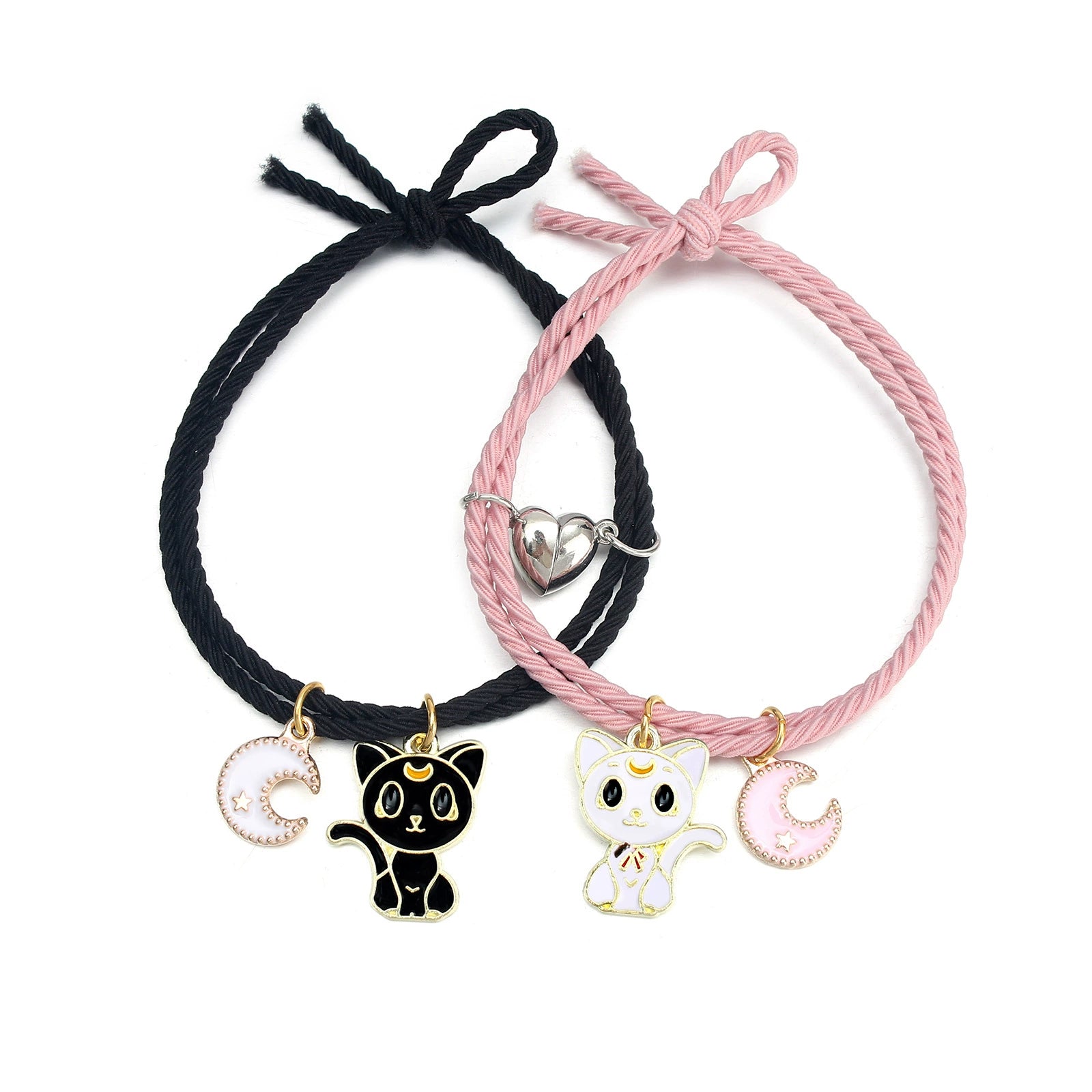 Cute Ghost Two-Person Love Magnetic Bracelet Couple Girlfriends Bracelet Rubber Band Student Girl Carrying Strap Hair Rope Dual-Use Shopifynow