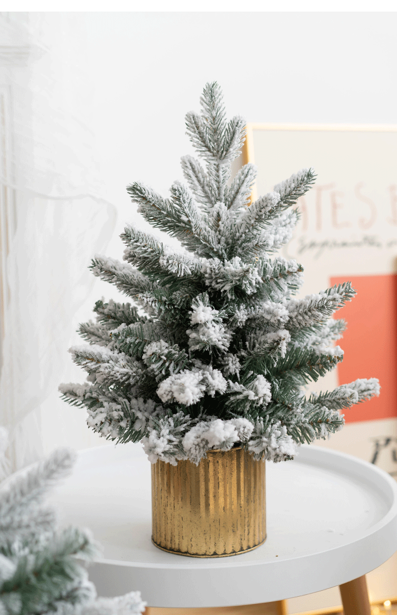 Hromeo Desktop Small Christmas Tree Home Decoration Christmas Atmosphere Photo Props Christmas Decorations Snow Tree Shopifynow