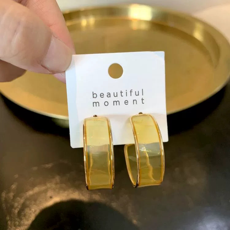 Candy Color Imported Ins Internet Celebrity Transparent Female Earrings Shopifynow