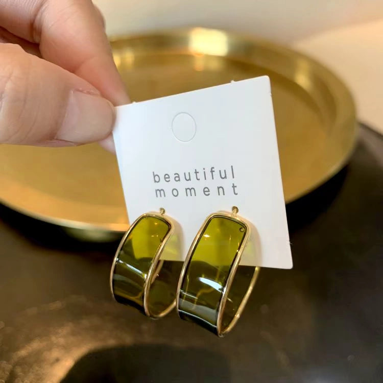 Candy Color Imported Ins Internet Celebrity Transparent Female Earrings Shopifynow