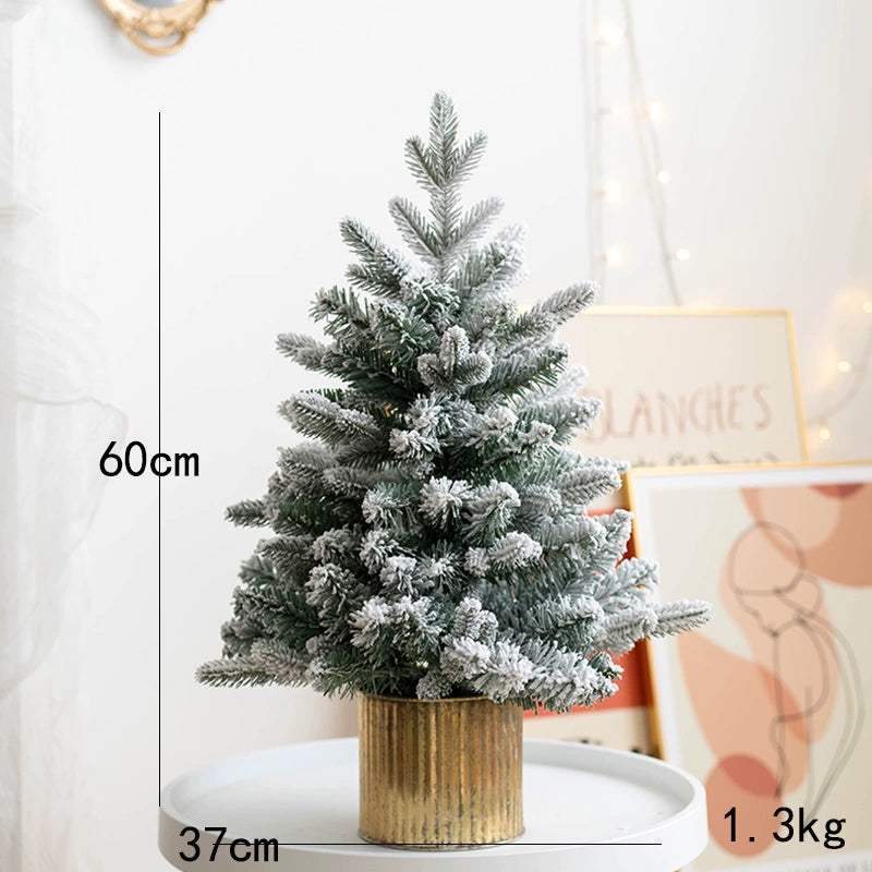 Hromeo Desktop Small Christmas Tree Home Decoration Christmas Atmosphere Photo Props Christmas Decorations Snow Tree Shopifynow