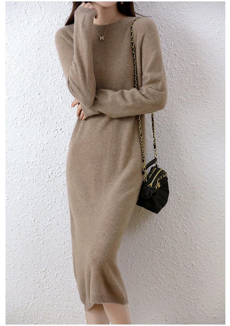 Erdos Mid-Length Sweater Skirt Cashmere Sweater Shopifynow